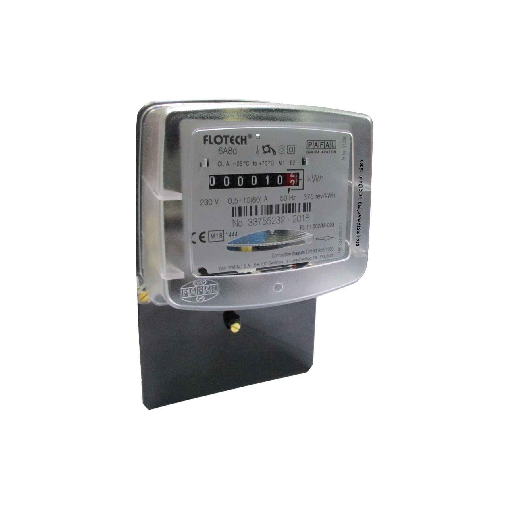 Flotech - Meter KWH Tipe A8 - Single Phase